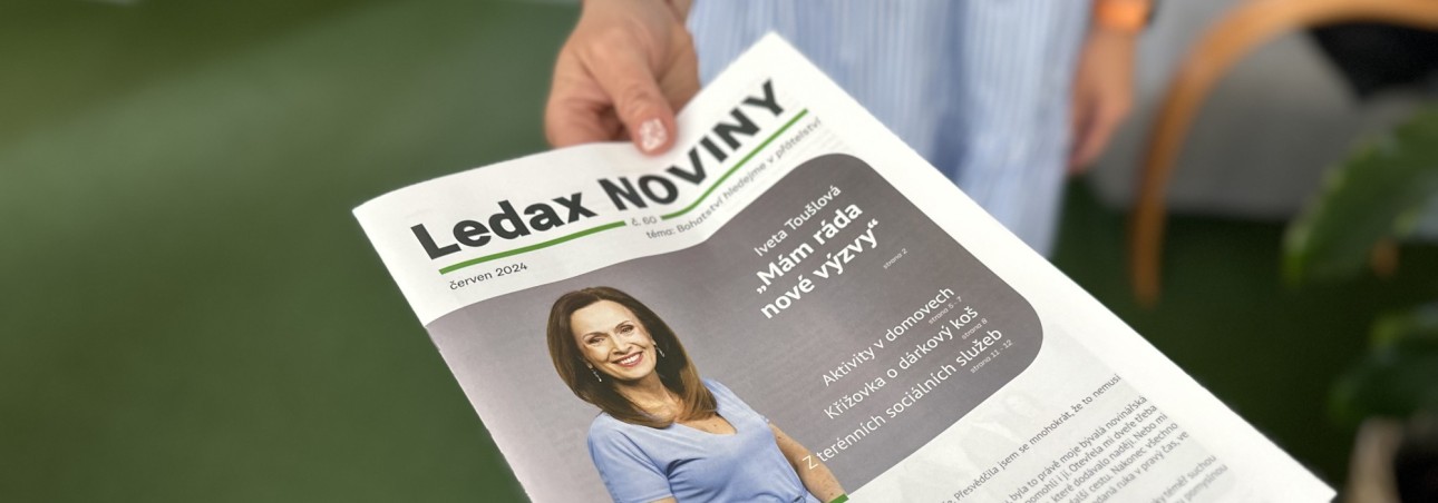 Iveta Toušlová v červnovém vydání Ledax NOVIN